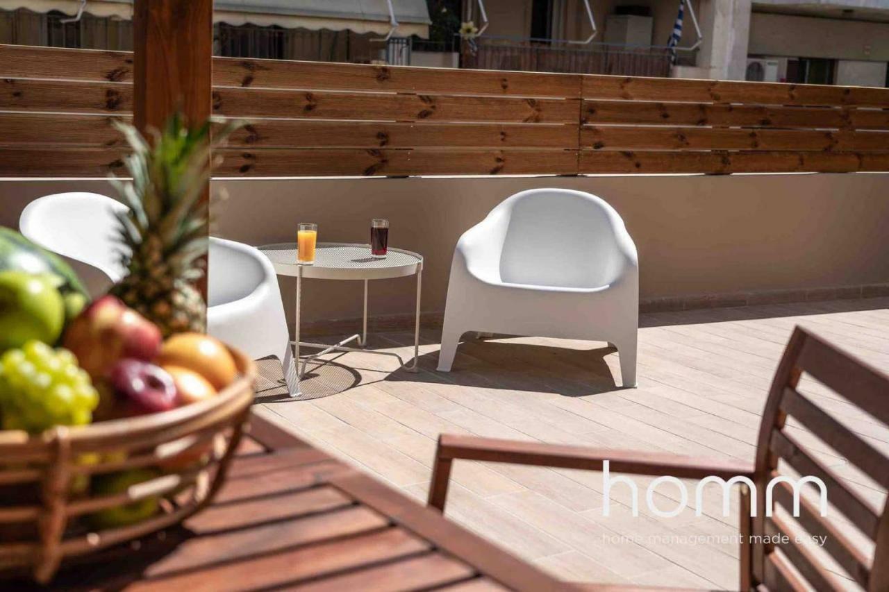 Nemeseos 1St Floor Homm Apartment With Roof Garden And Wading Pool Atény Exteriér fotografie